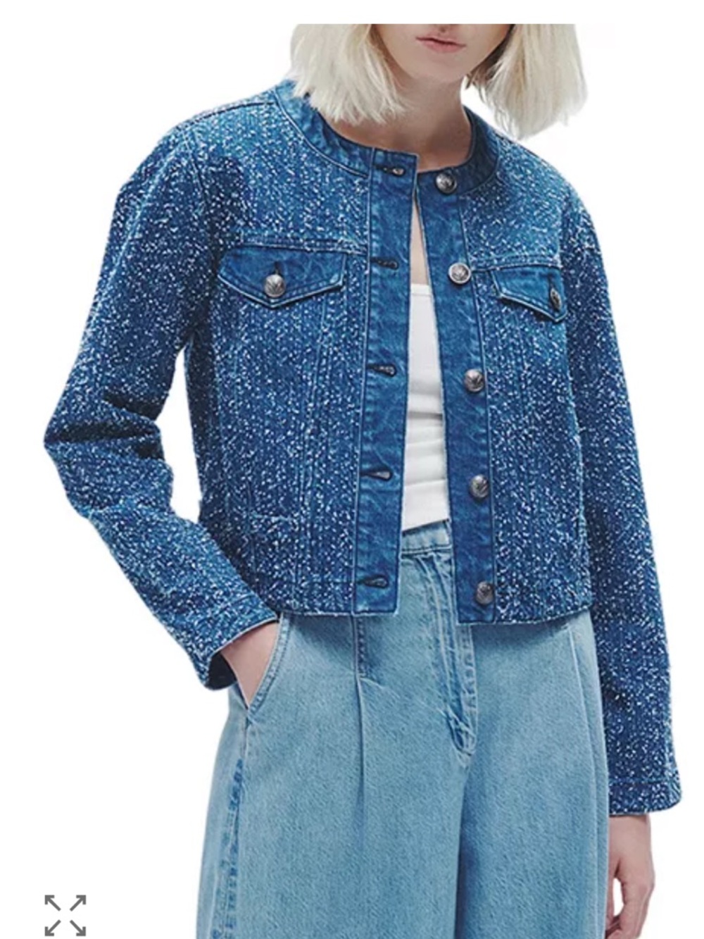 Rag & Bone Cora Tweed Denim Crop Jacket - Picture 2 of 12
